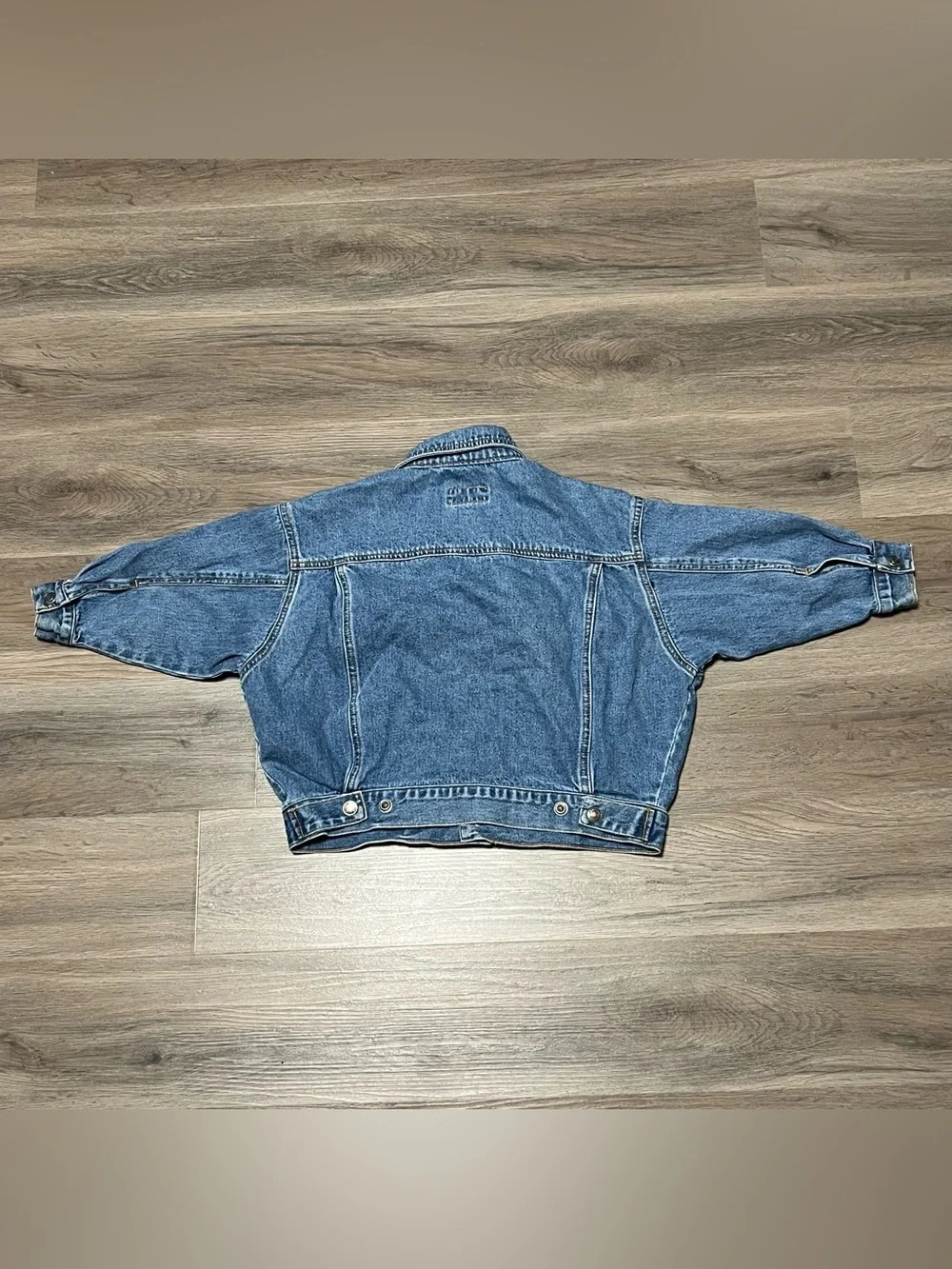 Vintage Jordache Kids Medium 5 Blue Jean Jacket Trucker Denim Button Up 80s